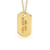 Dog Tag Pendant Small GOLD