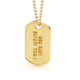 Dog Tag Pendant Medium GOLD