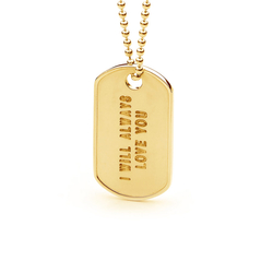 Dog Tag Pendant Small GOLD