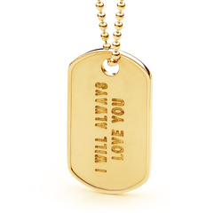 Dog Tag Pendant Large GOLD